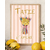 présentation affiche A4 tatie d'amore immortelle rayures rose et rose poudré