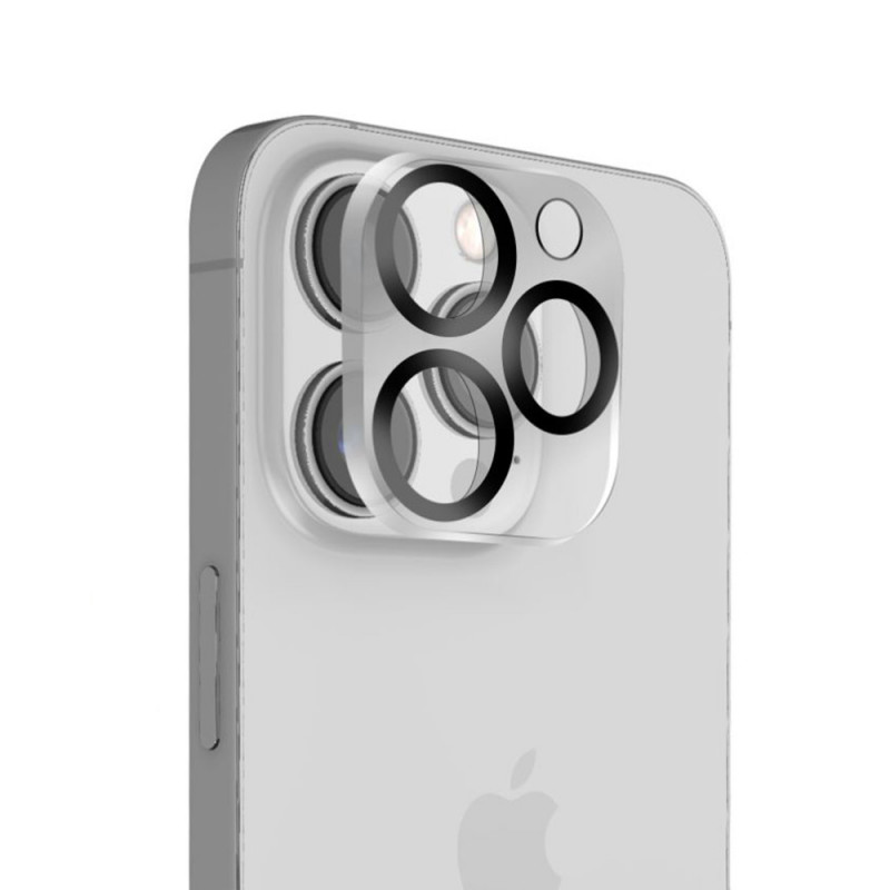 Film en verre trempé lentille caméra arrière contour noir iPhone 13 Pro