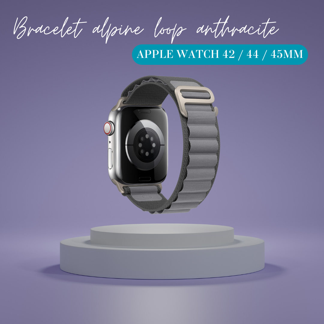 Bracelet alpine loop anthracite Apple Watch 42 / 44 / 45mm