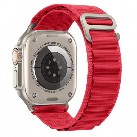 Bracelet alpine loop rouge Apple Watch 42 / 44 / 45mm