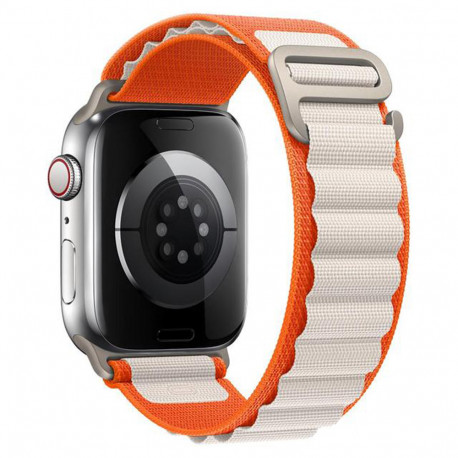 bracelet-alpine-loop-orange-blanc-apple-watch-42-44-45mm