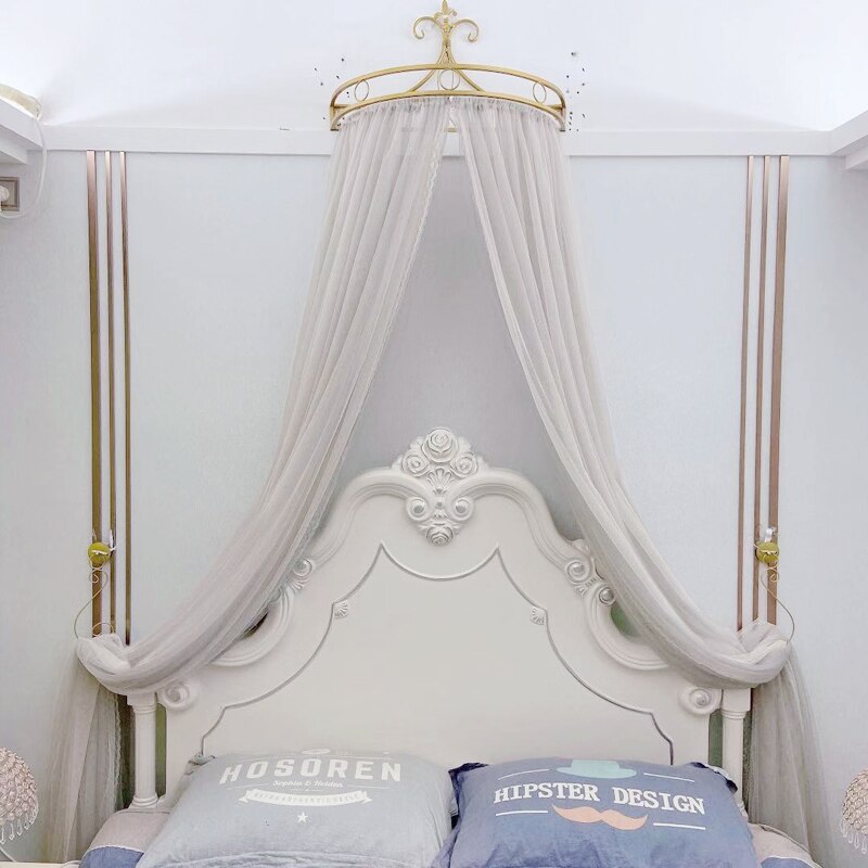 Crown Bed Canopy | Light Grey