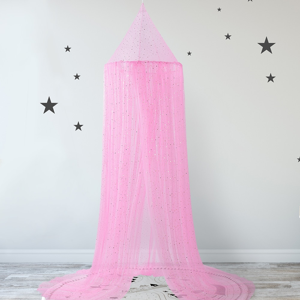 Baby Bed Canopy | Pink Glitter