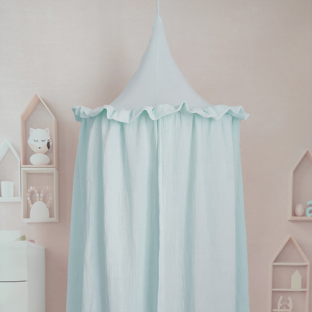 Baby Bed Canopy | Cotton Muslin Sky | Super Sweetness