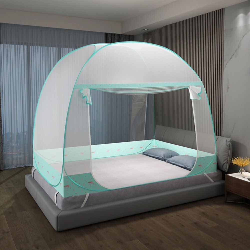 Mosquito Net Double Bed | Pastel Green