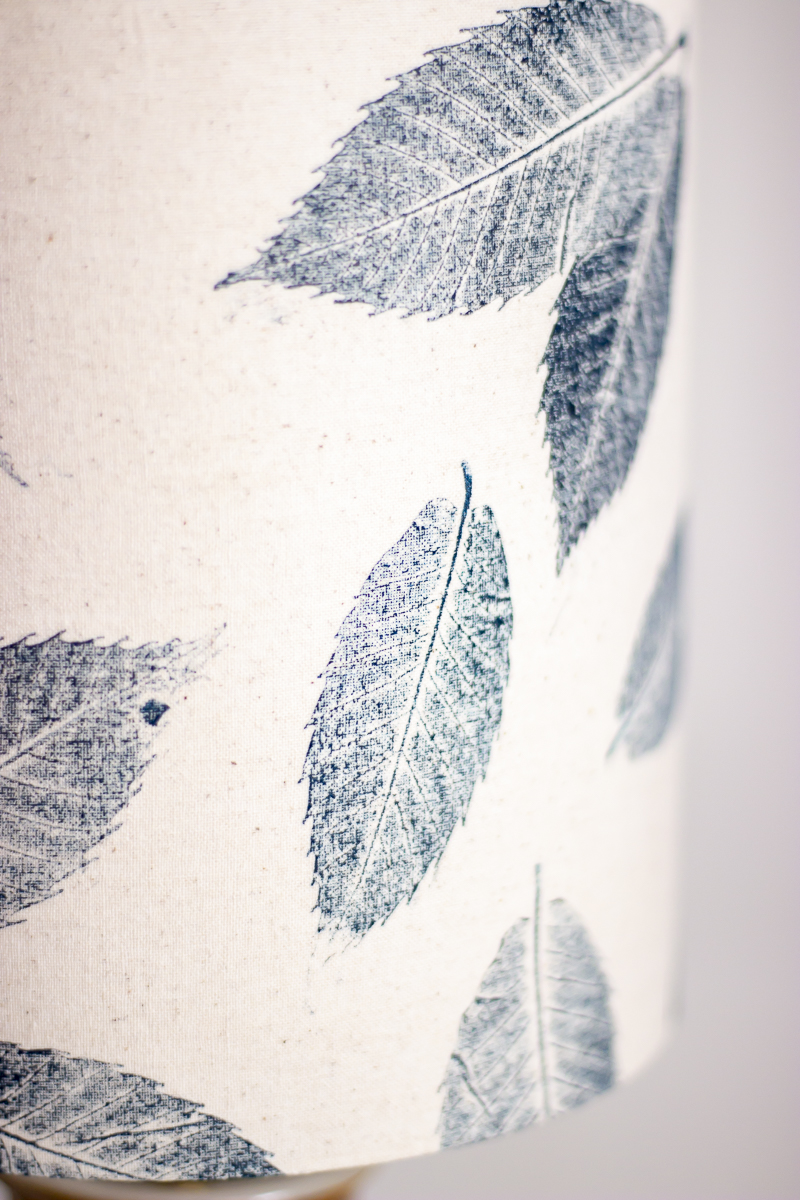 abat-jour feuilles bleu