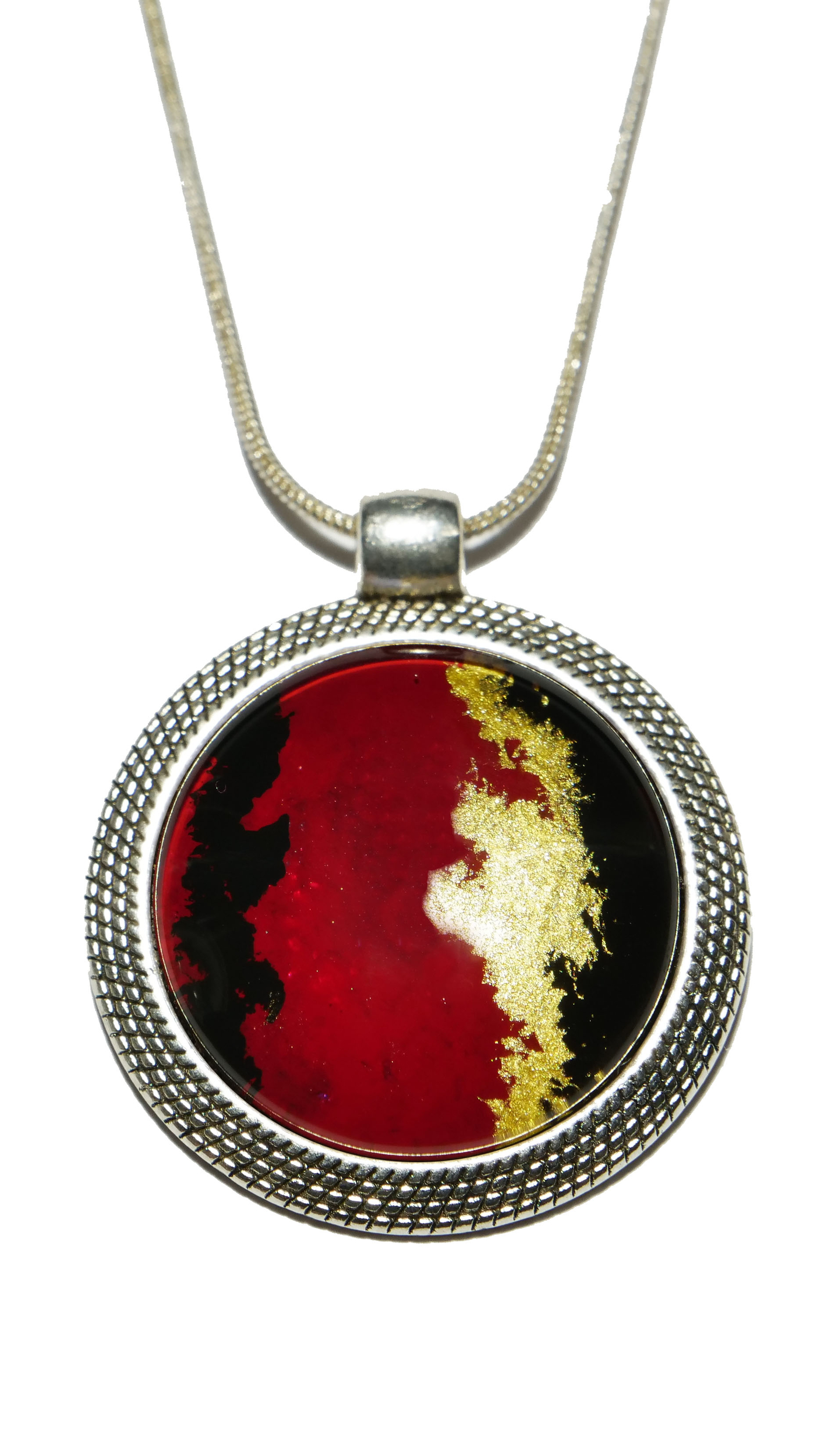 Collier Bohème rouge~violet