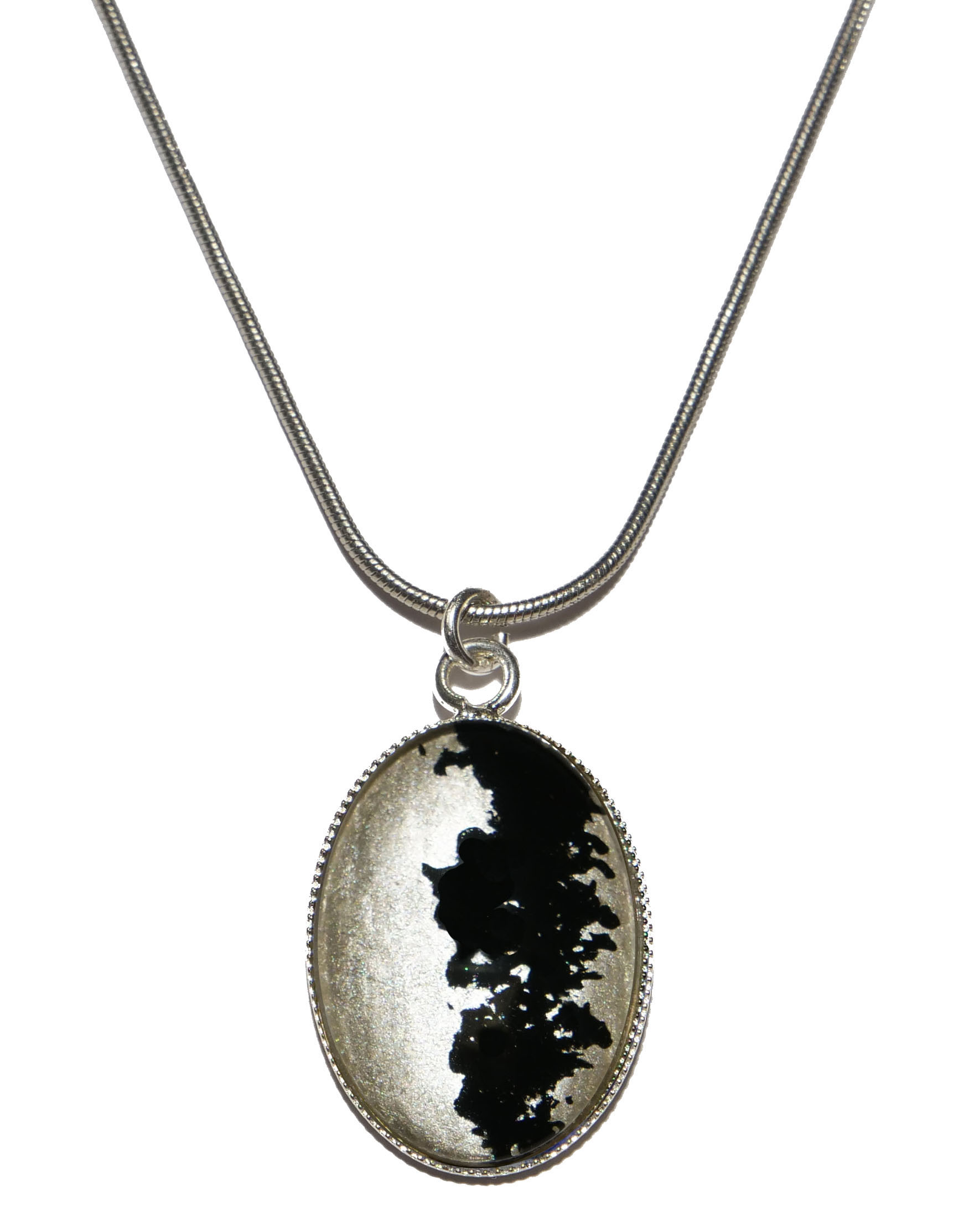 0-Ovale argent noir