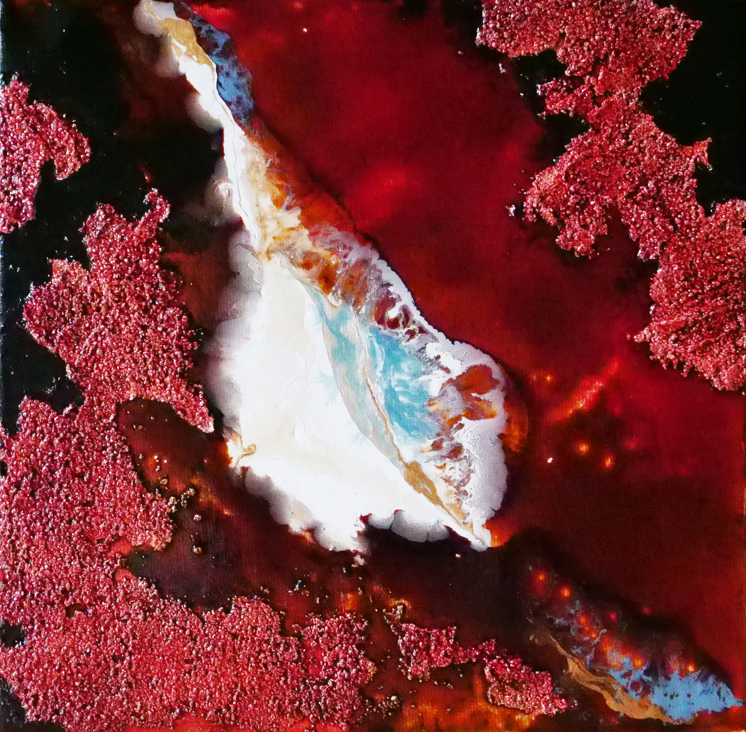 Abstrait Rouge 20 x 20 cm