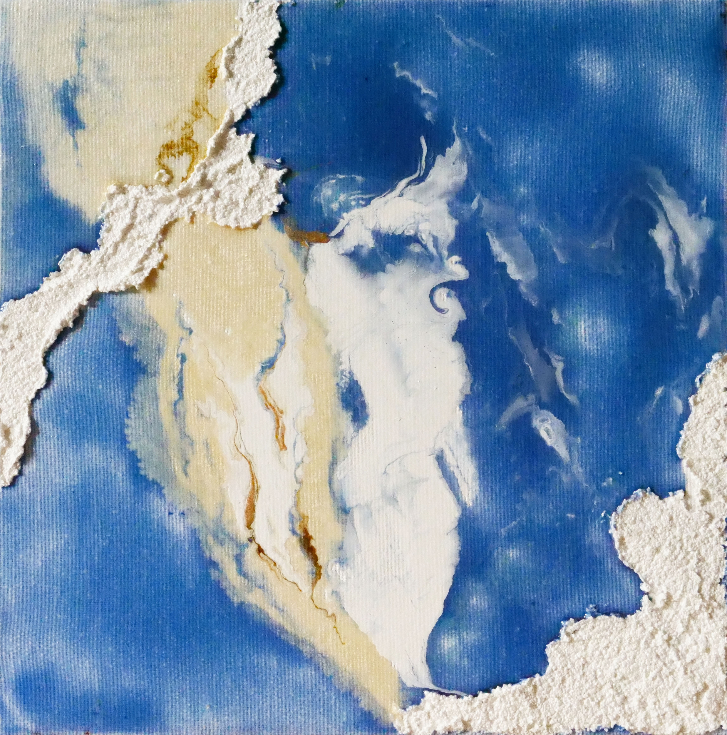 Abstrait bleu clair 20x20 cm