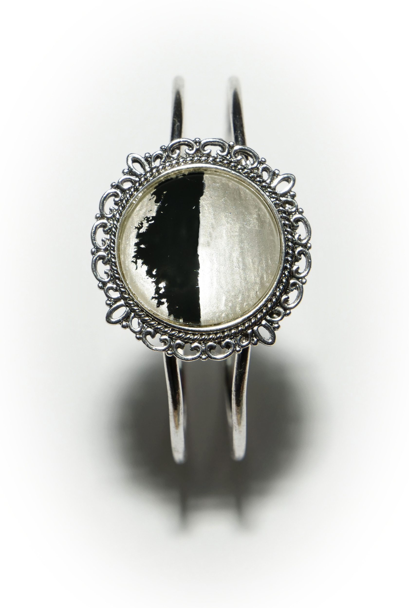 bracelet argent noir