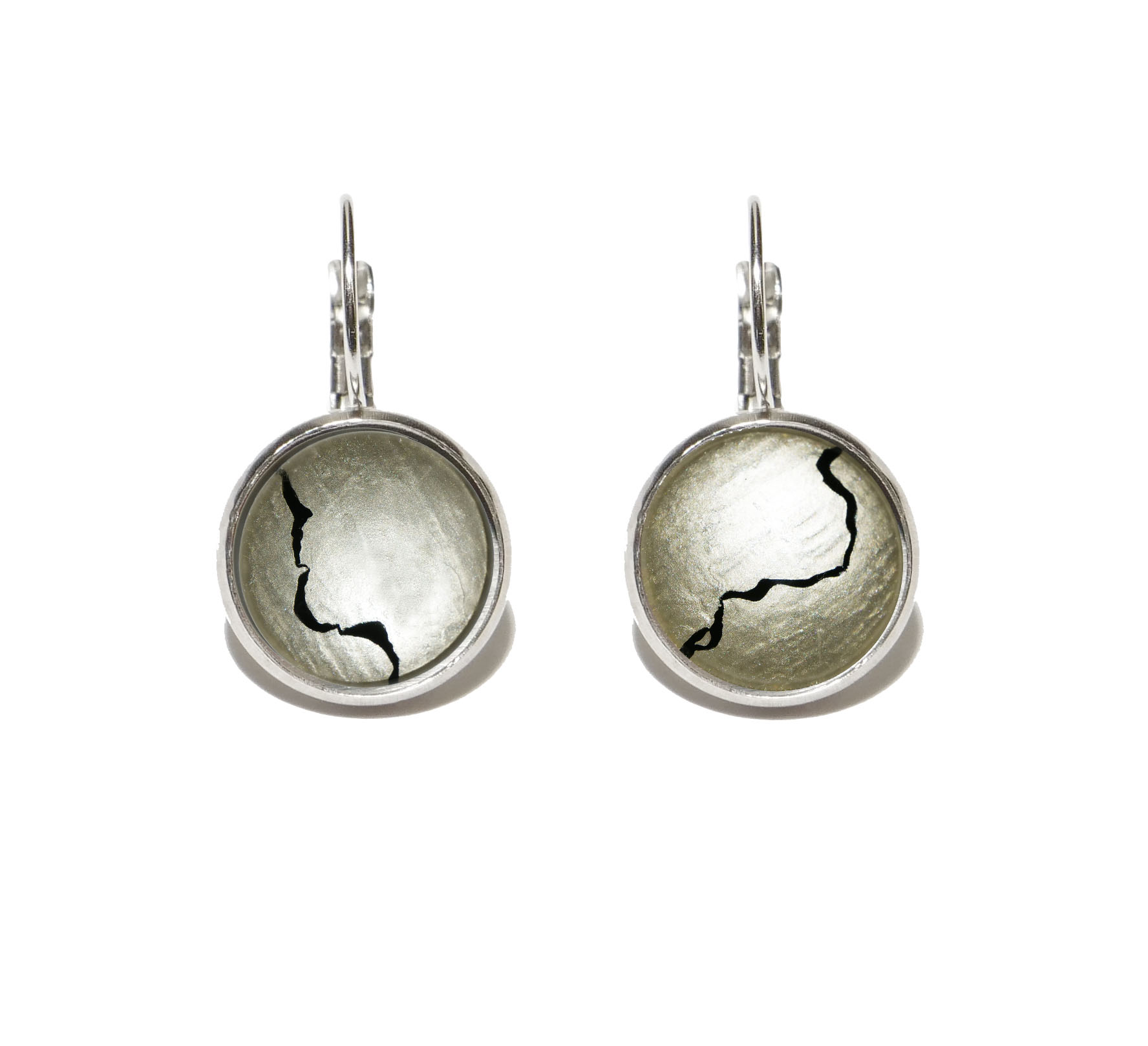 Boucle d\'oreille Intemporelles argent~cuivre