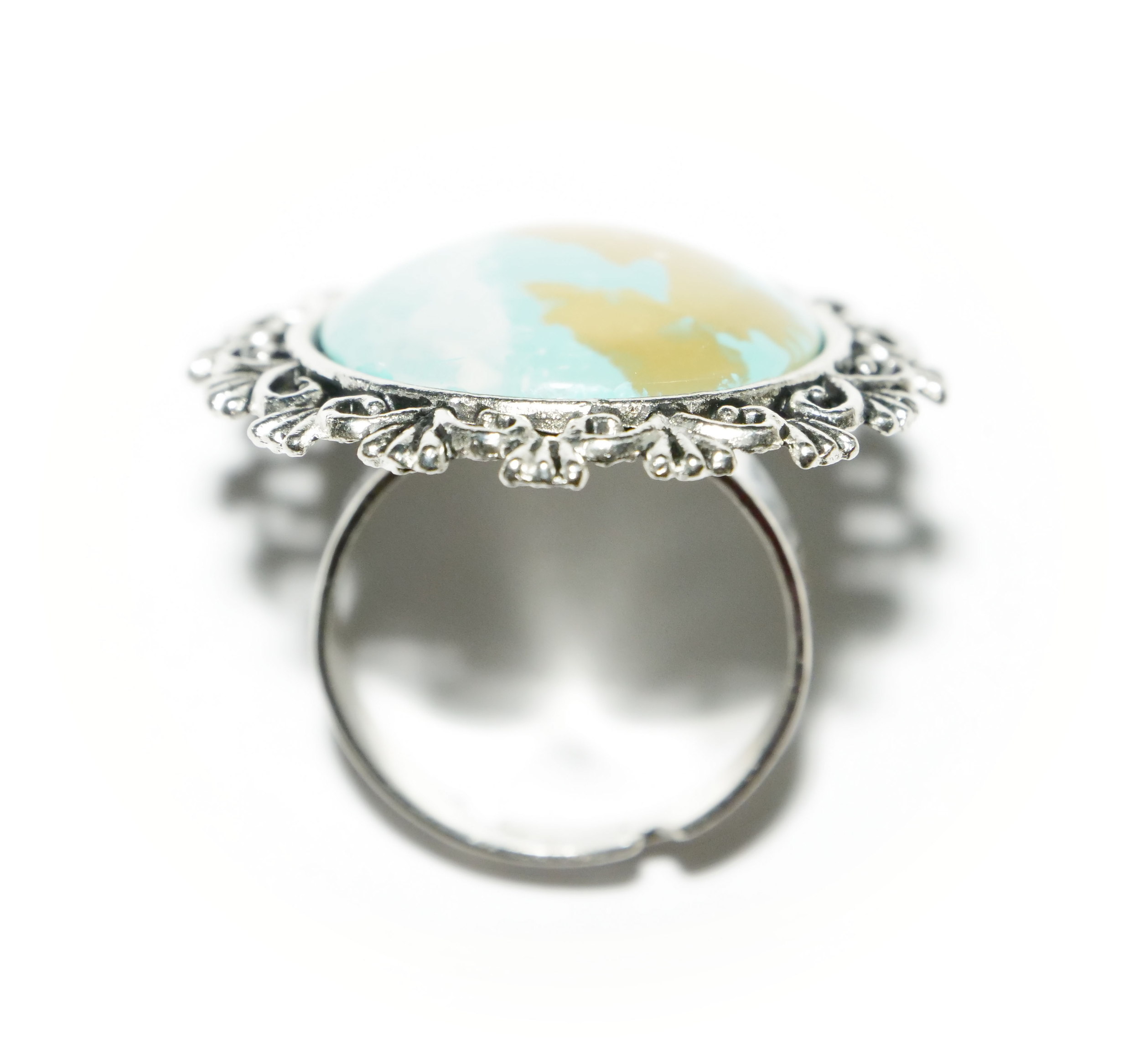 Bague fleur profil