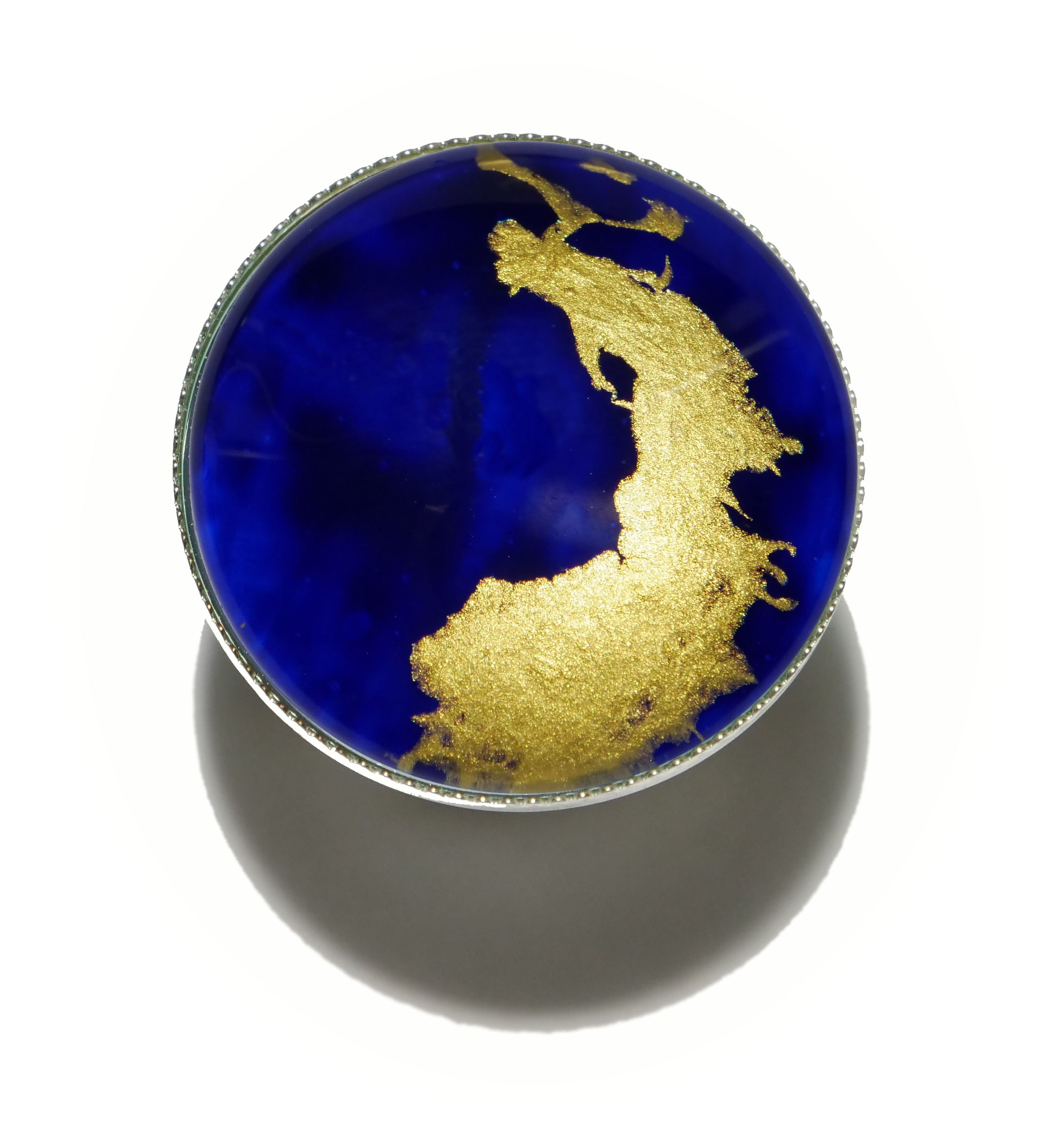 Bague Epurée Grande bleu~vert
