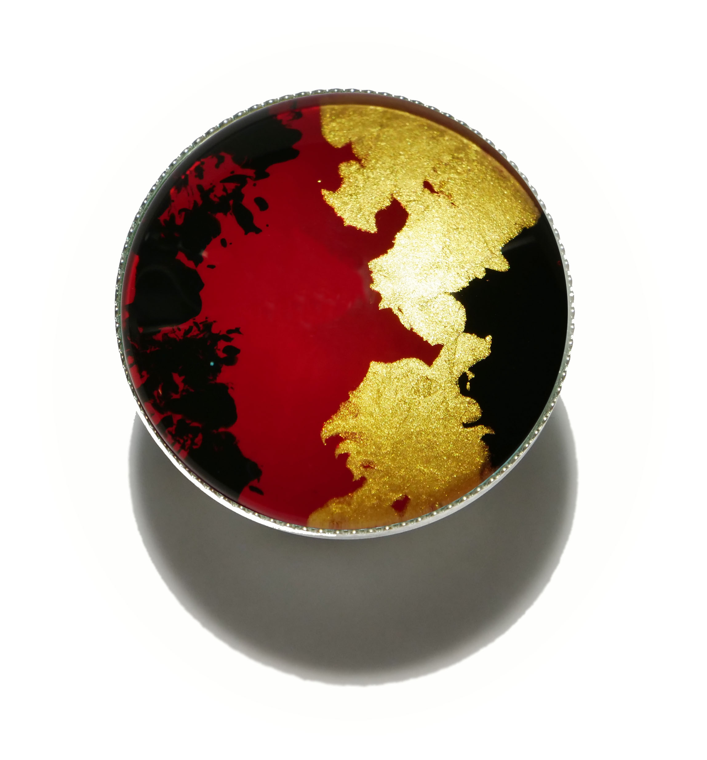 Bague Epurée Grande rouge~violet
