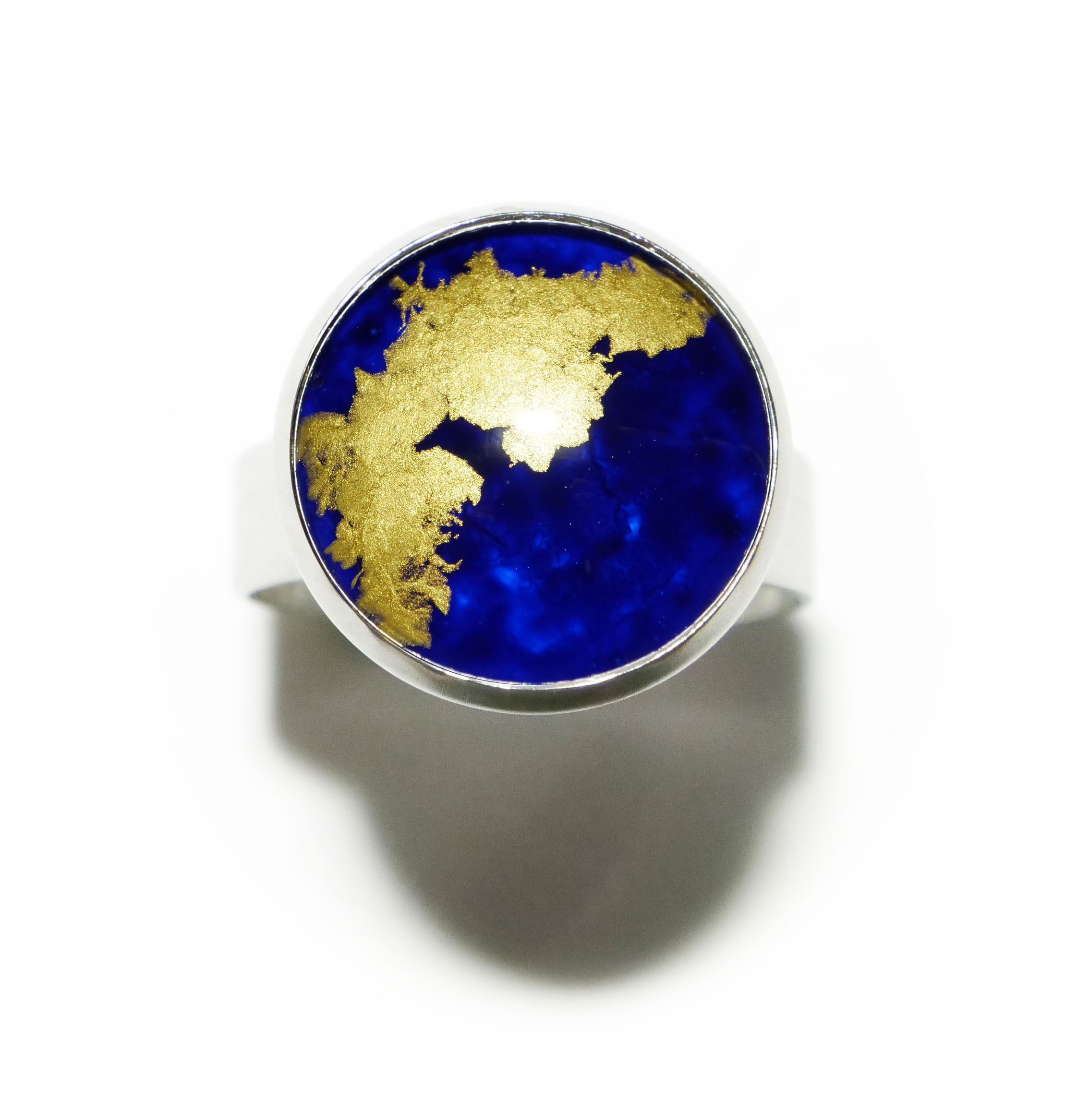 Bague Epurée Petite bleu~vert