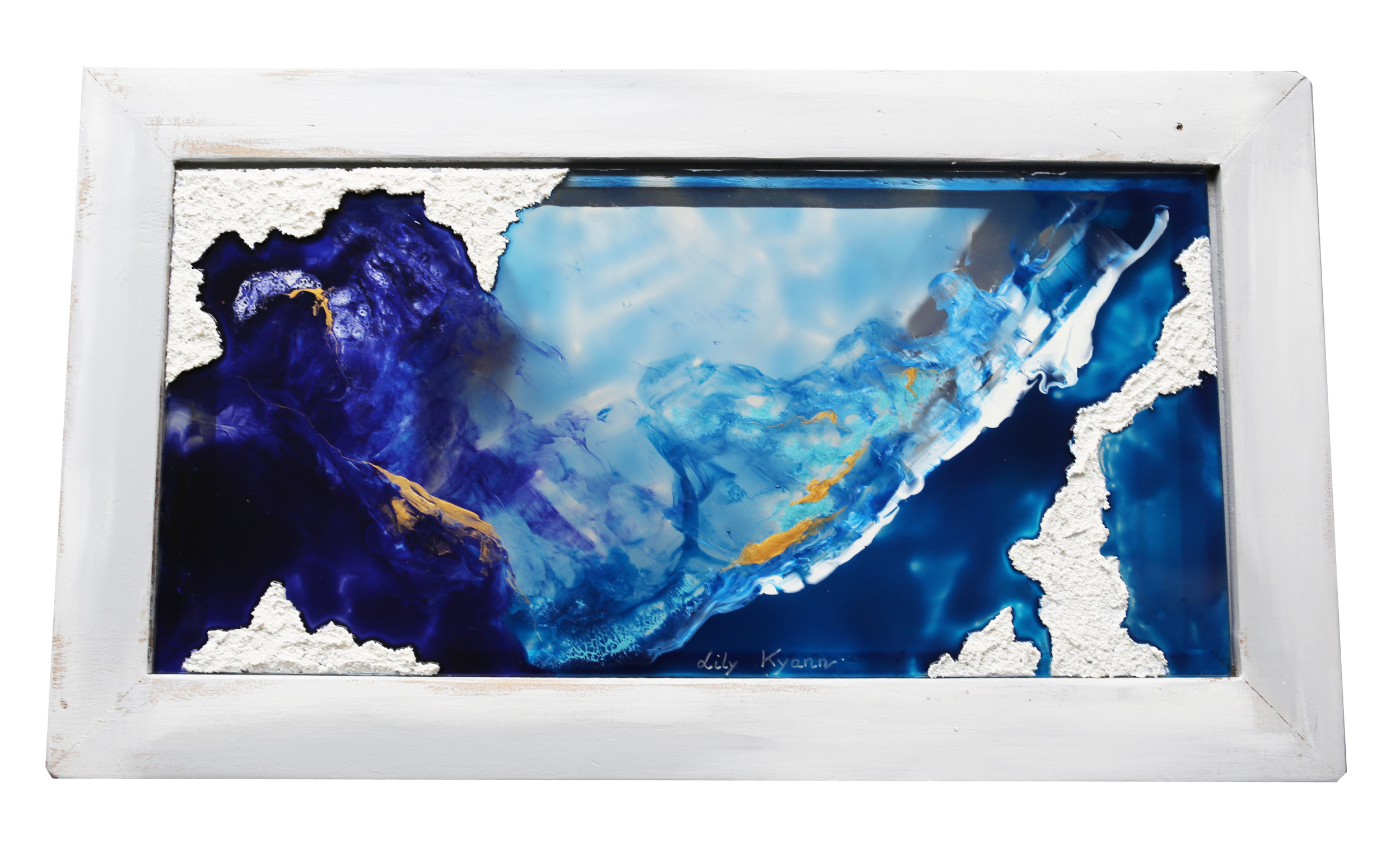 table bleue dessus