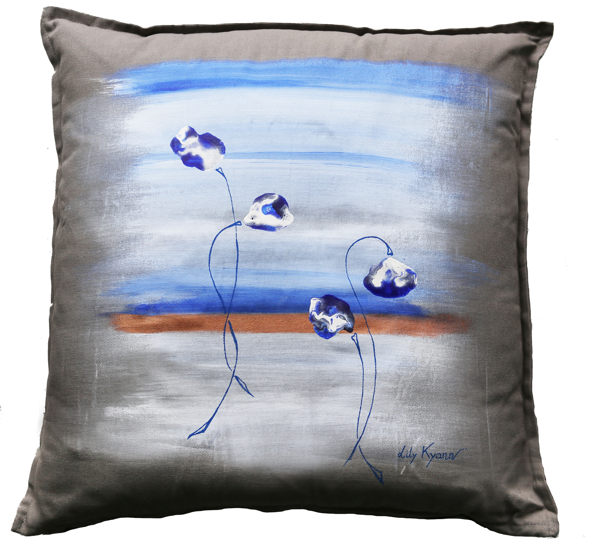 coussin bleu