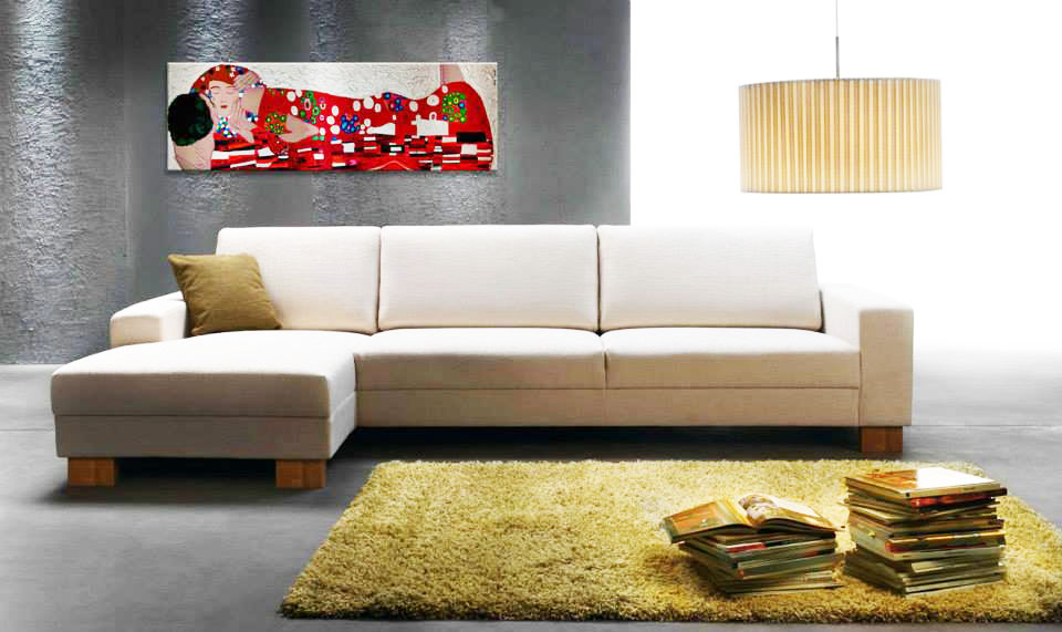 interieur klimt rouge