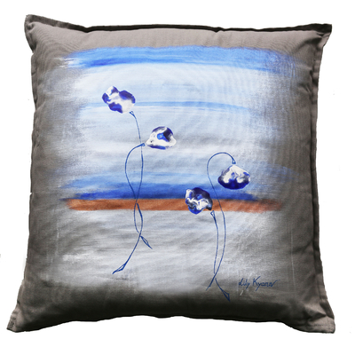 coussin bleu