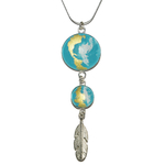 plume bleu clair