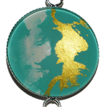plume turquoise zoom