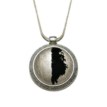 sautoir argent noir