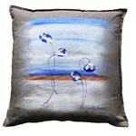 coussin bleu