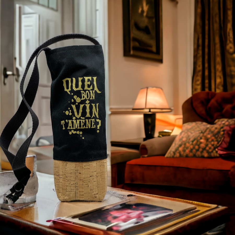 Sac cadeau vin-champagne/transportez votre vin/Coton-liège/CaClak