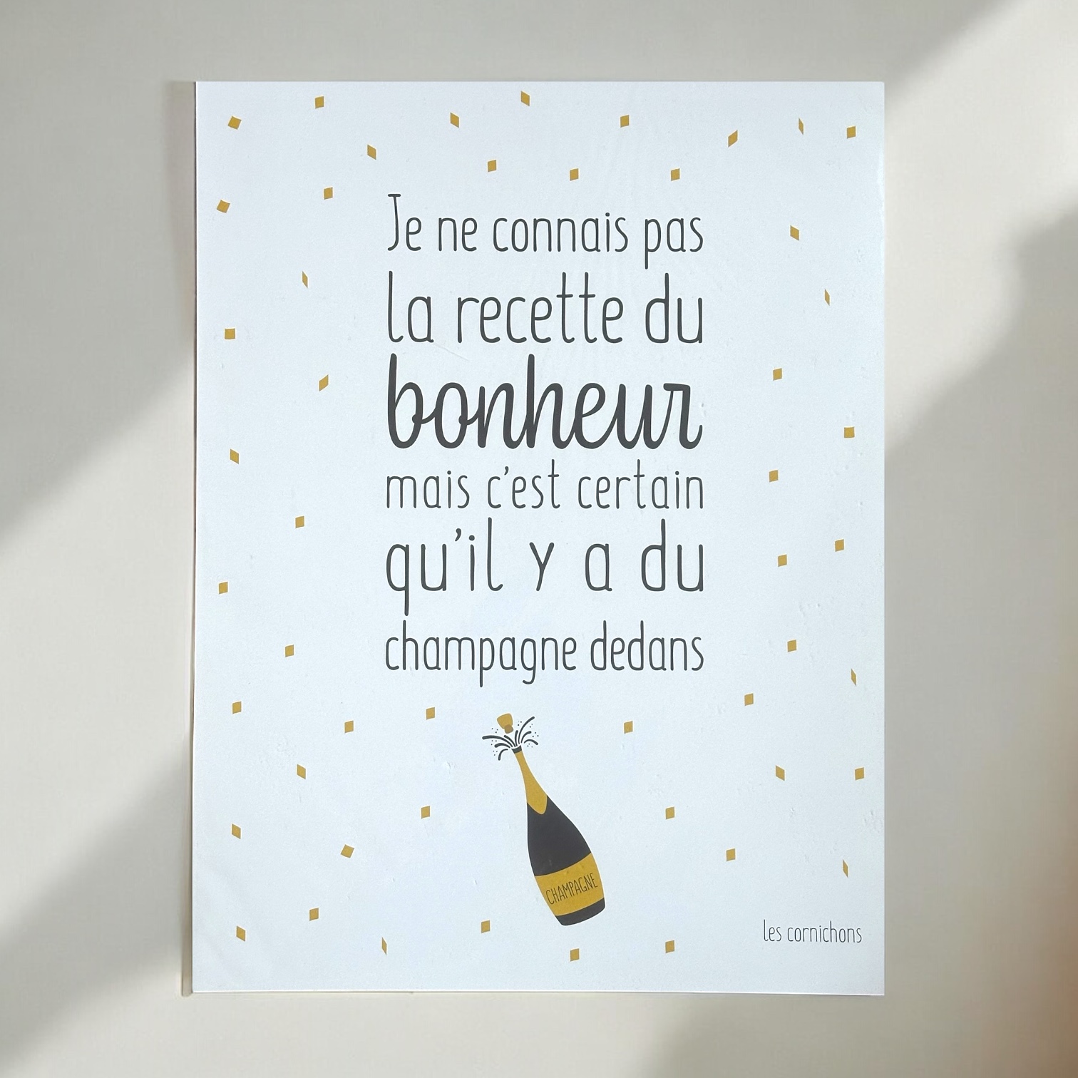 Affiche Recette du Bonheur/Vins