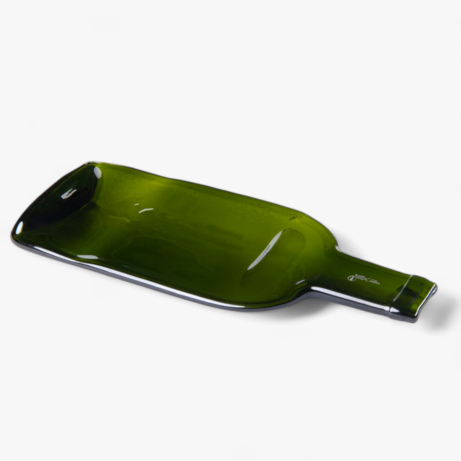 Antique Verre Bouteille Vintage Benedictine B&B Vert Liqueur Fer en