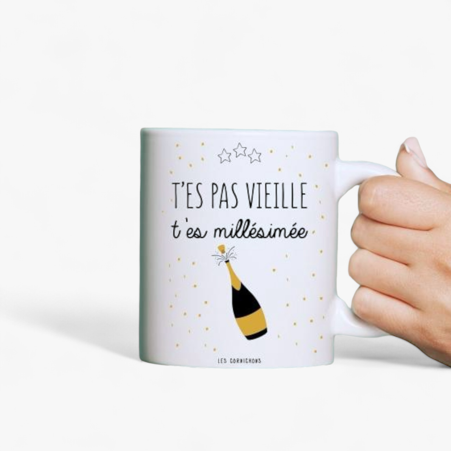 Mug Anniversaire femme humour/Vins Lifestyle/33 cl/Les Cornichons