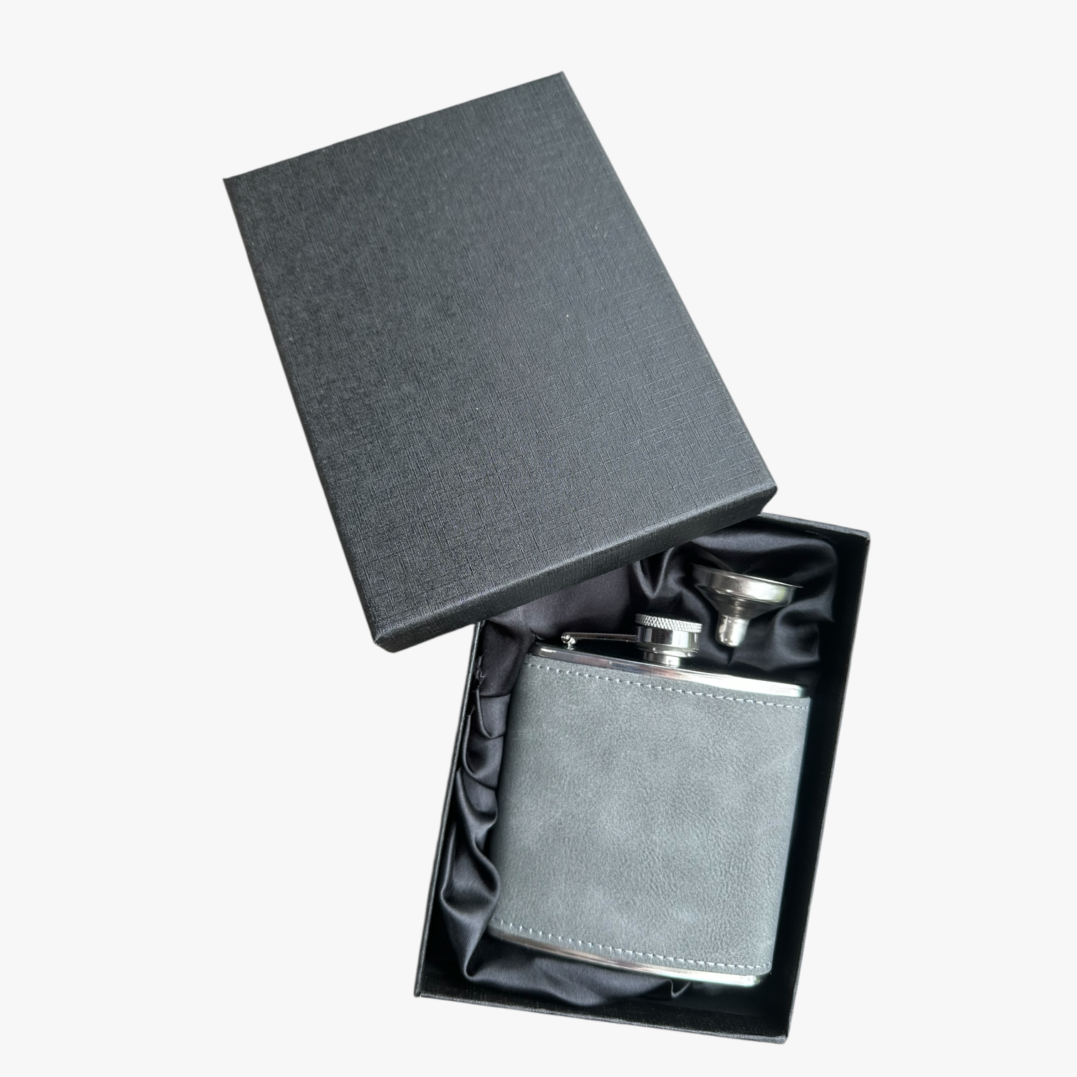 Flasque Alcool Cuir Gris/Flasques à alcool/ 150 ml /COWstyle