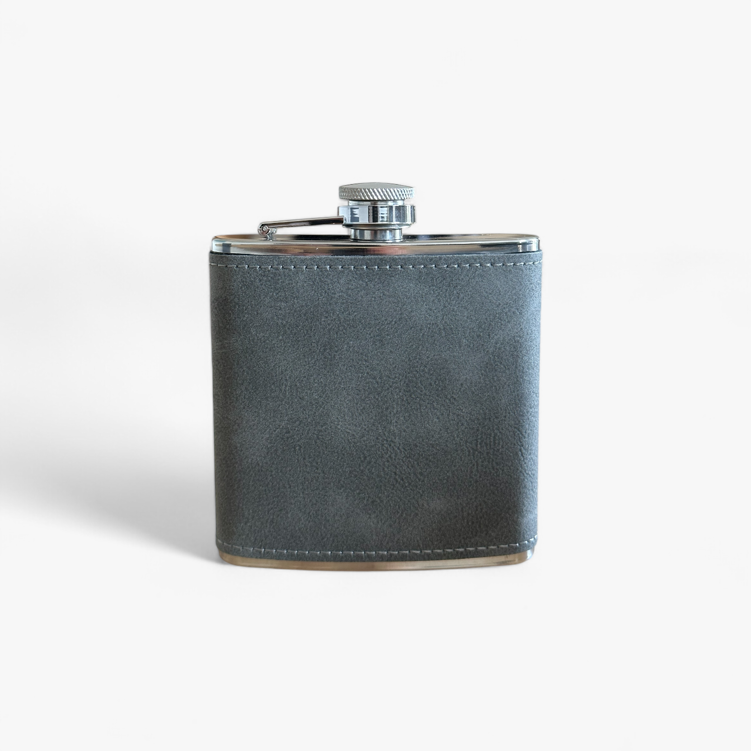 Flasque Alcool Cuir Gris/Flasques à alcool/ 150 ml /COWstyle