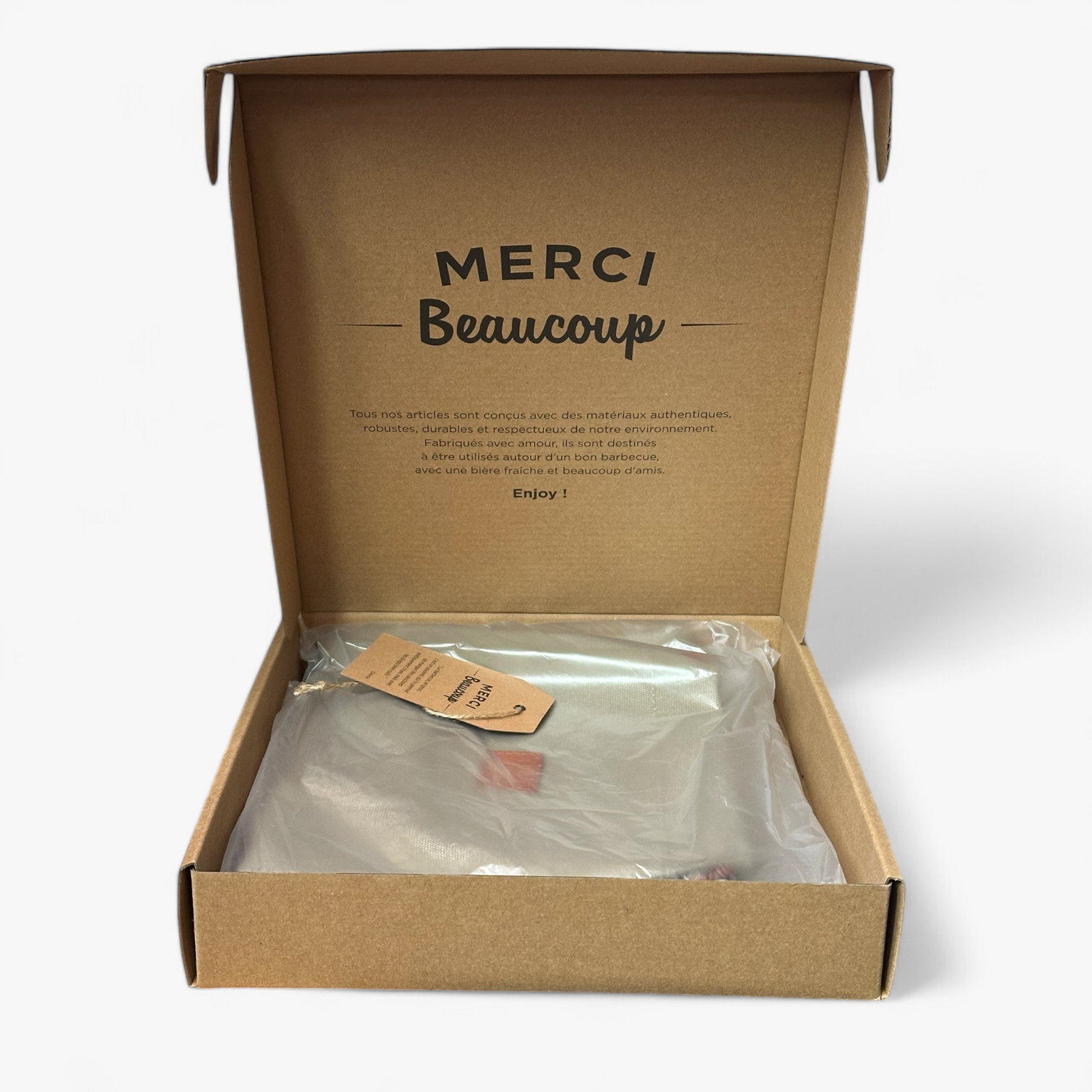 Tablier de Cuisine Taupe en Coton Epais – Femme ou Homme