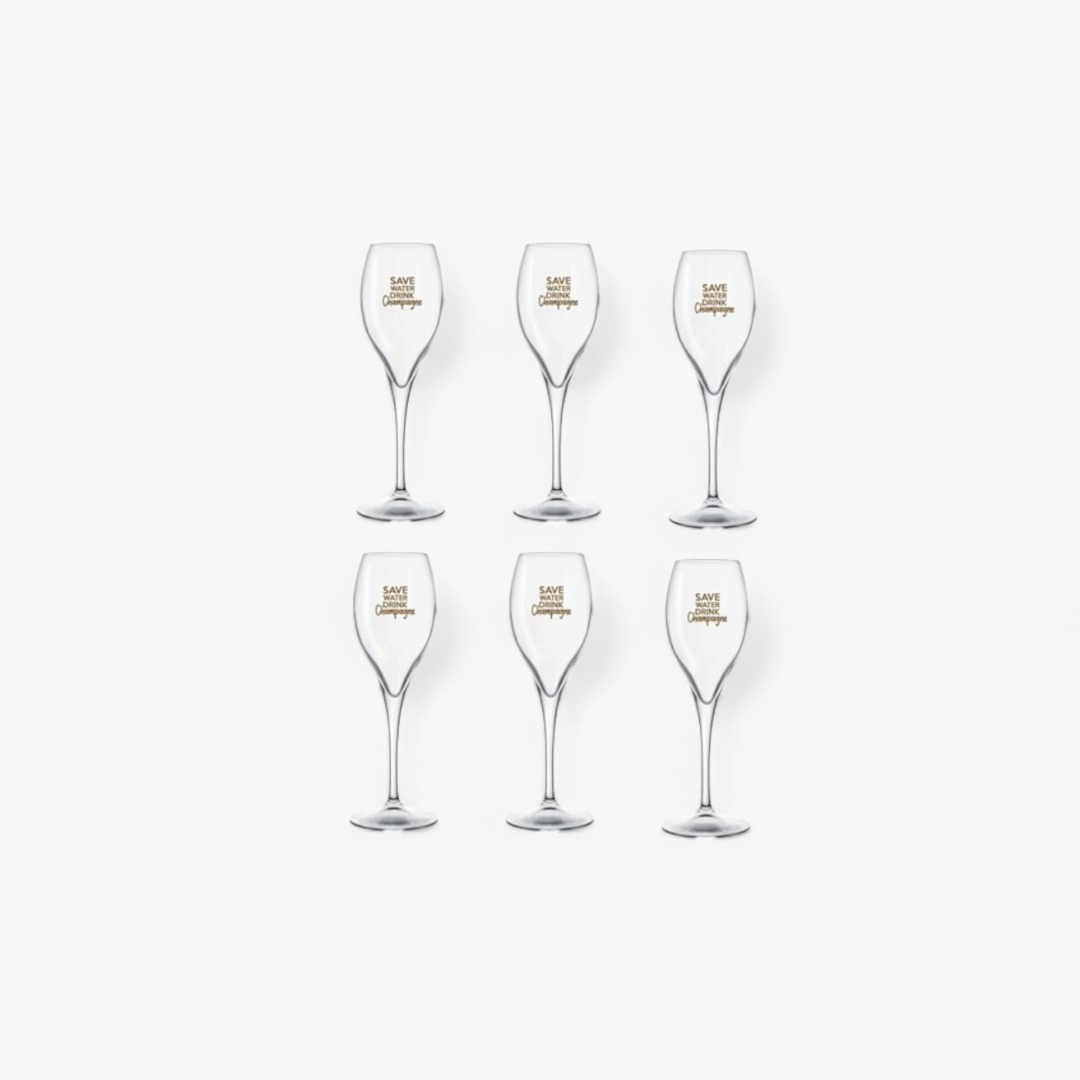 Flûtes Champagne Save Water/Ambiance Apéro/16cl/Les Cornichons