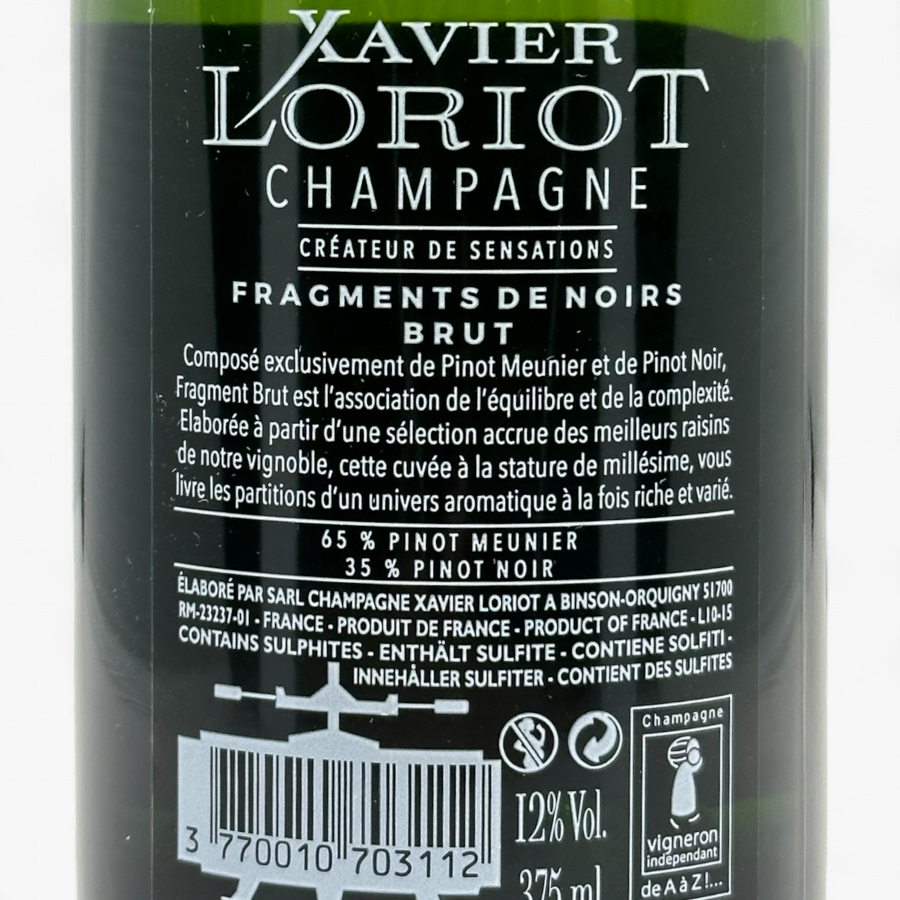 Champagne Brut Fragments de Noirs Xavier Loriot- 37,5 cl