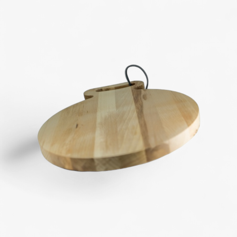 Plateau Apéro Bois Rond en Hêtre, Planche Artisanale