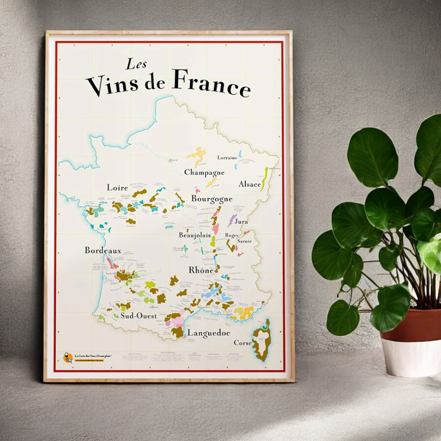 Carte des Vins de France à Gratter : Explorez et Dégustez