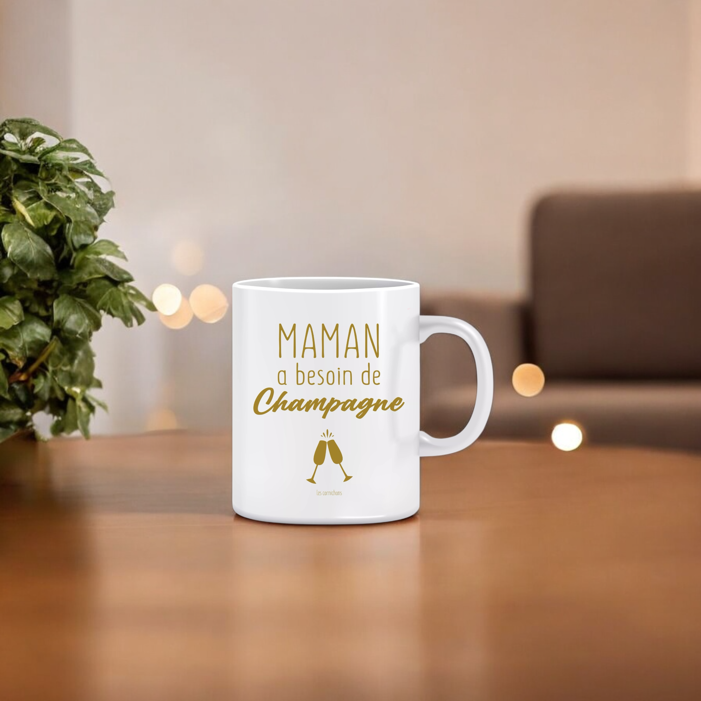 Mug Maman a Besoin de Champagne-Idée Cadeau