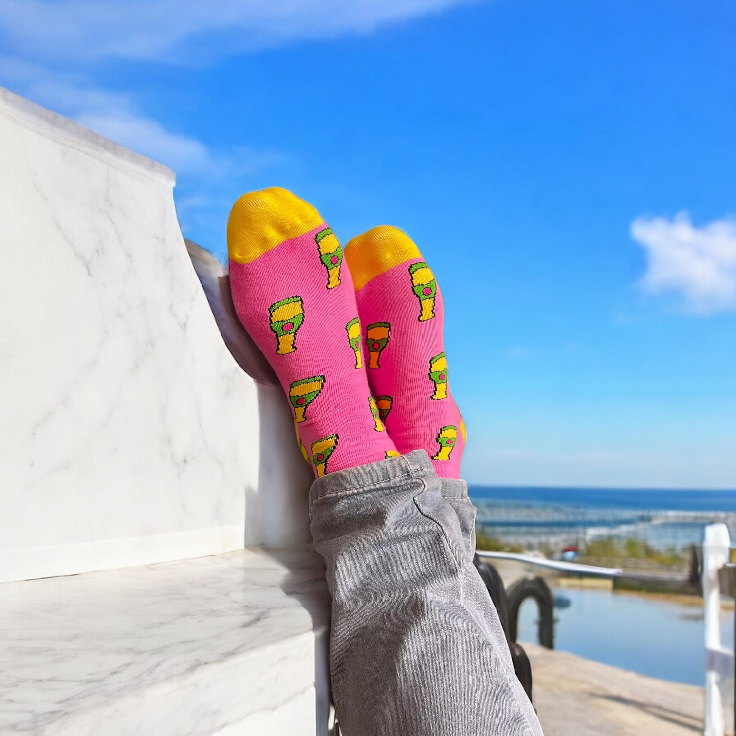 Chaussettes Amusantes pour Femme, Bouteilles de Champagne