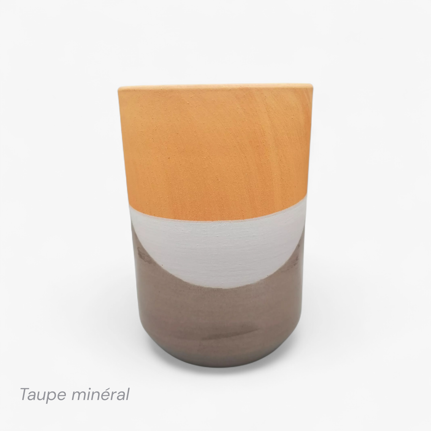 rafraichisseur bouteille terre cuite faïence taupe minéral