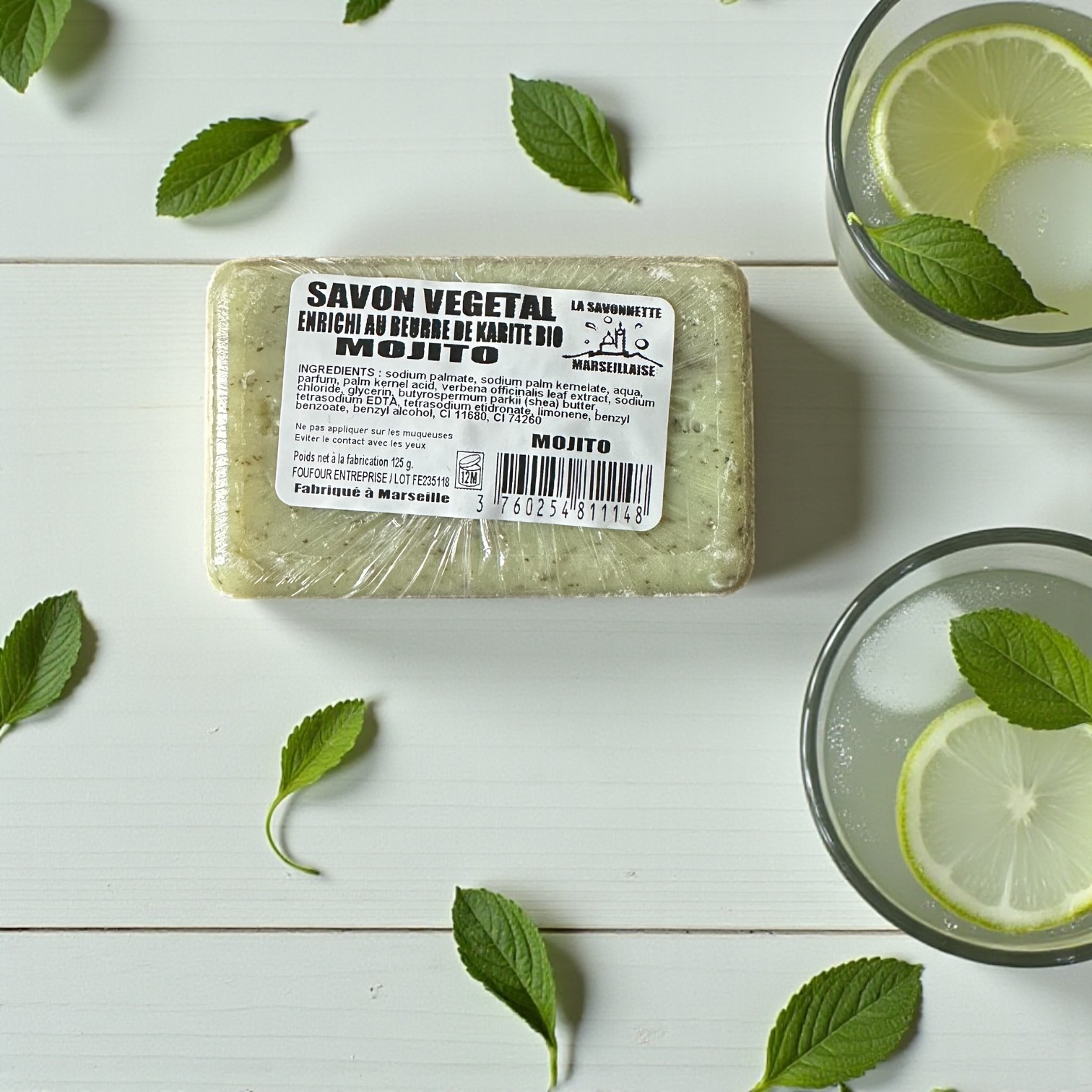 Savon Mojito Artisanal Marseille – Fraîcheur