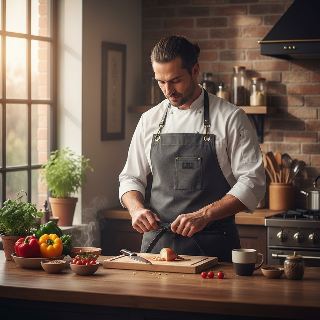 Tablier Cuisine, Barbecue Aubrac/Vins Lifestyle/Cendre/PrimeCuts