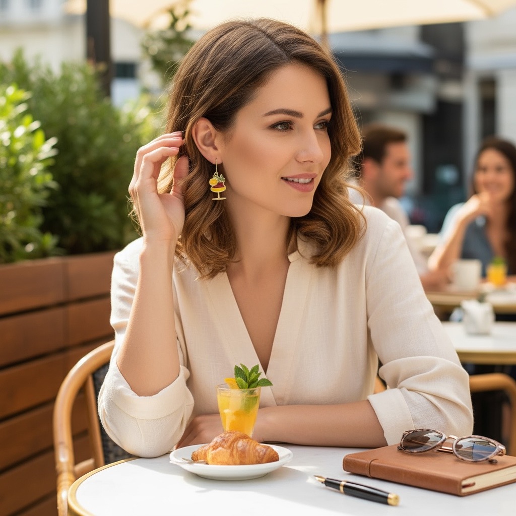 Boucles d’Oreilles Créateur, Apéro – Idée Cadeau Originale