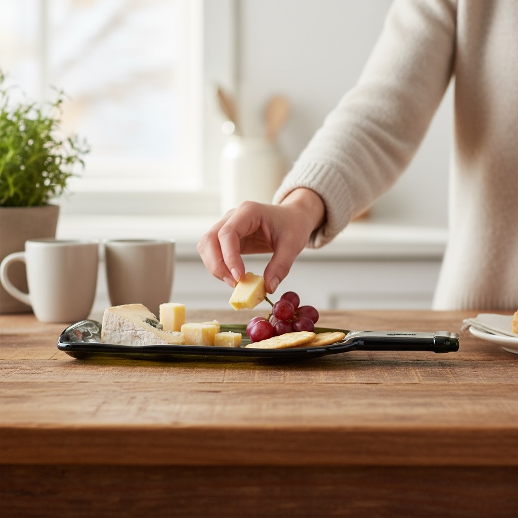 Bouteille Décoration – Plateau Apéro en Verre Recyclé Design