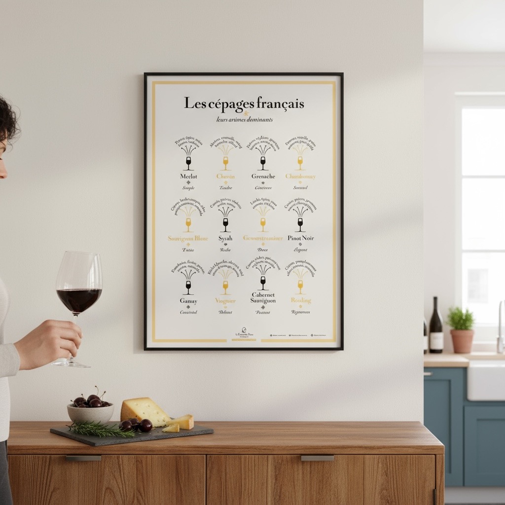 Affiche Arômes du Vin : Décoration ou Idée Cadeau Œnologie