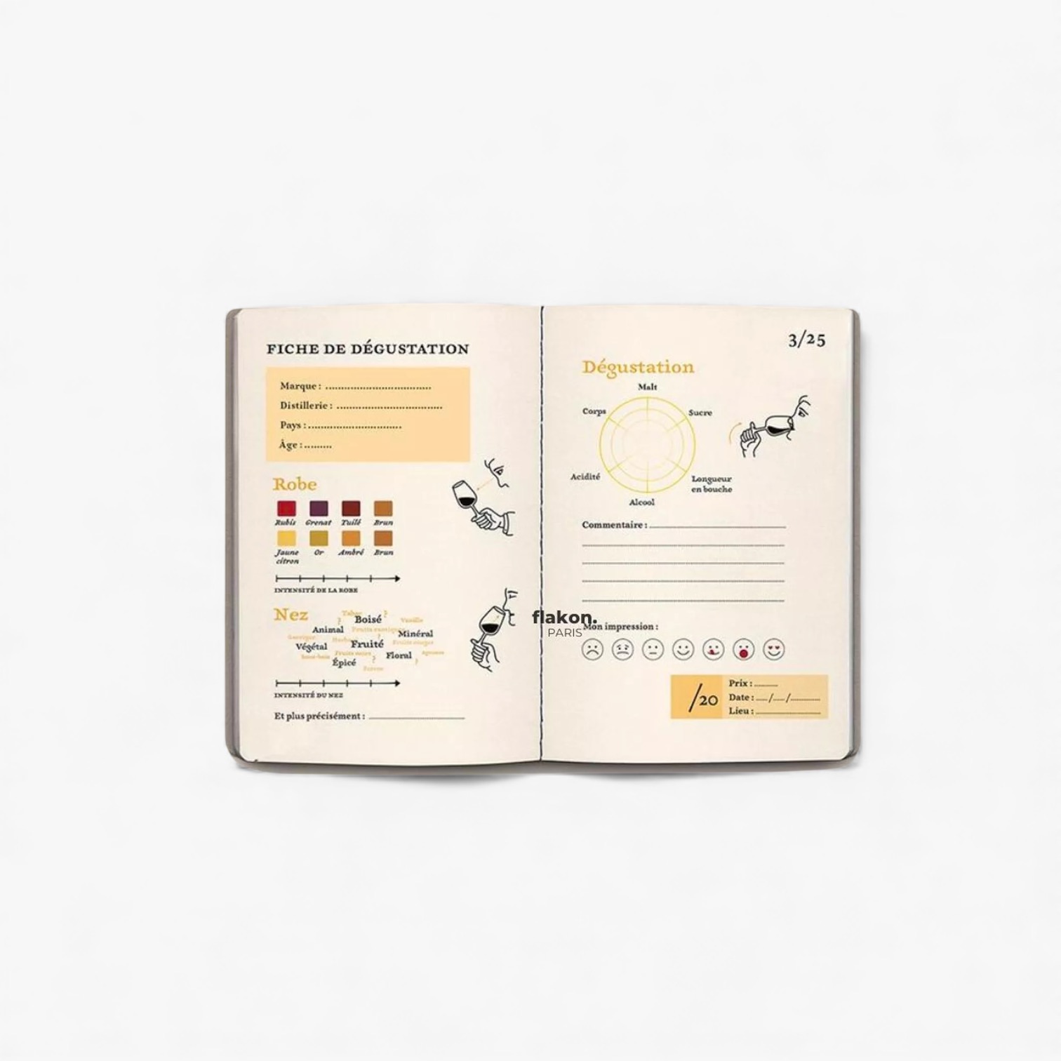 Coffret Dégustation 12 Vins de France en Tubes, Flakon Paris
