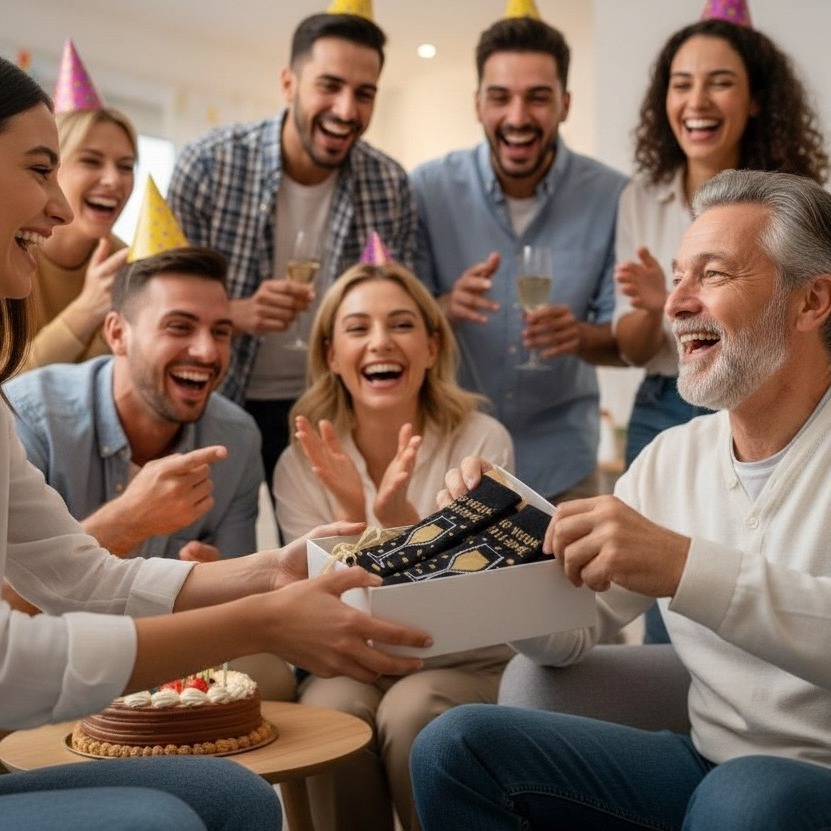 Chaussettes Humour Homme – “T’es pas vieux, t’es millésimé”