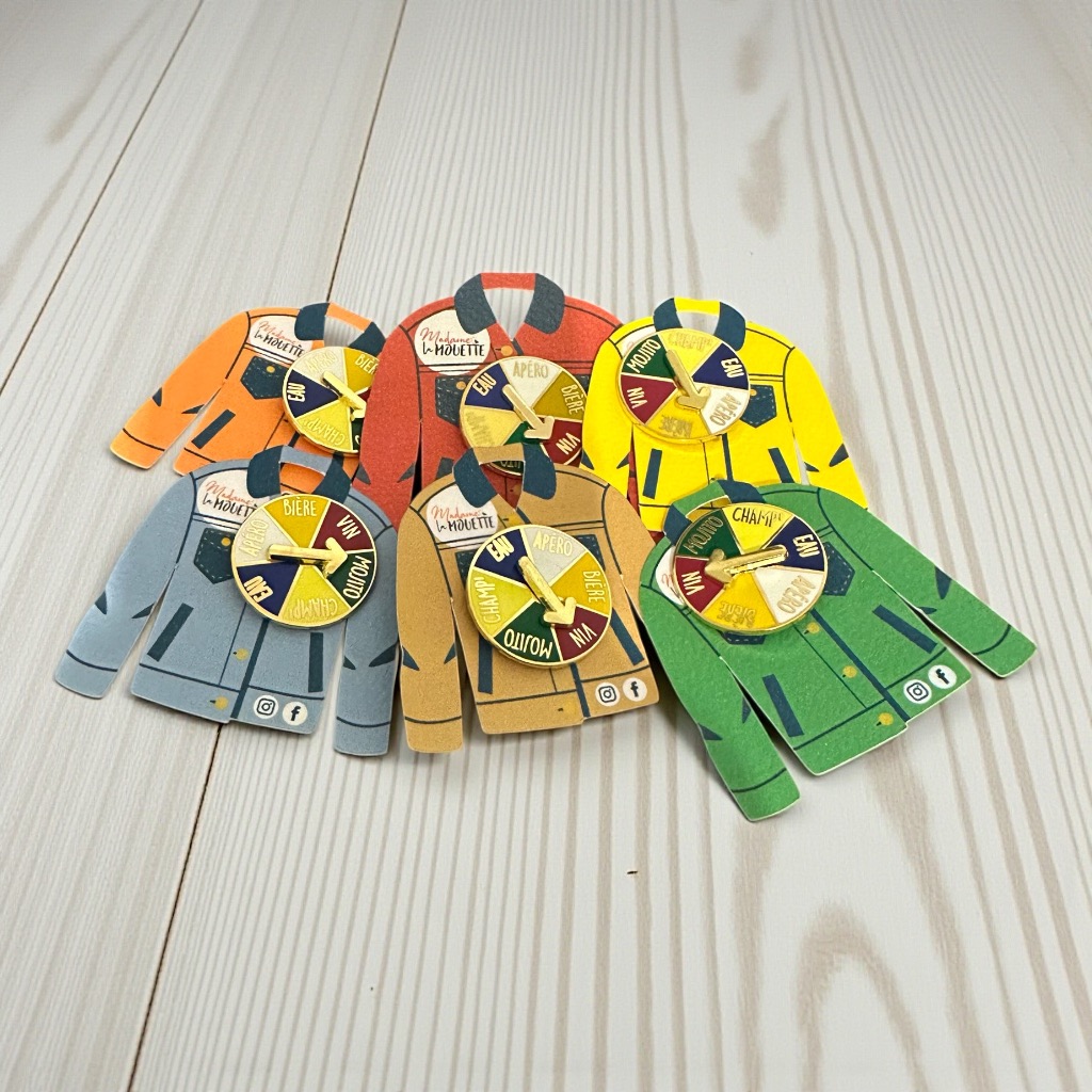 Pin’s Apéro Original – Broche métal doré à Flèche Tournante